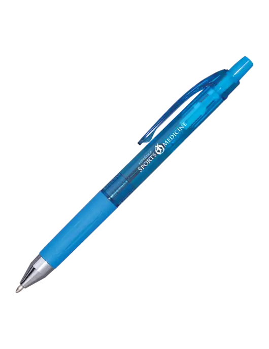 Translucent Blue Tint Pen - Blue Ink w/Espanola Logo