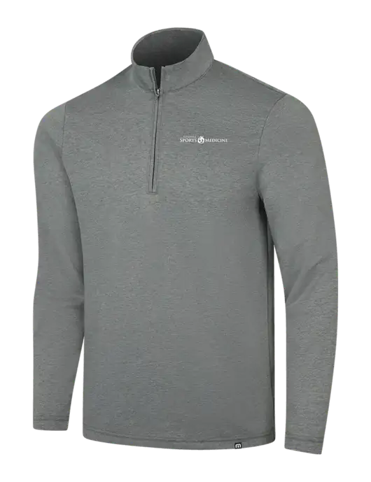 TravisMathew Dark Grey Heather Coveside ¼-Zip w/Espanola Logo