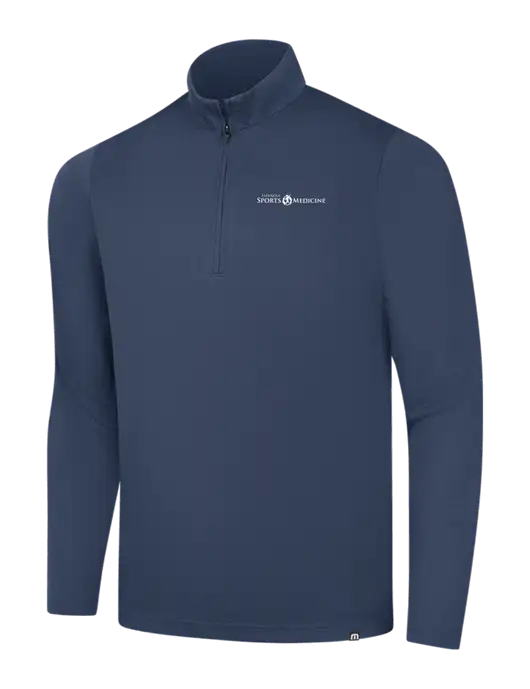 TravisMathew Navy Coveside ¼-Zip w/Espanola Logo