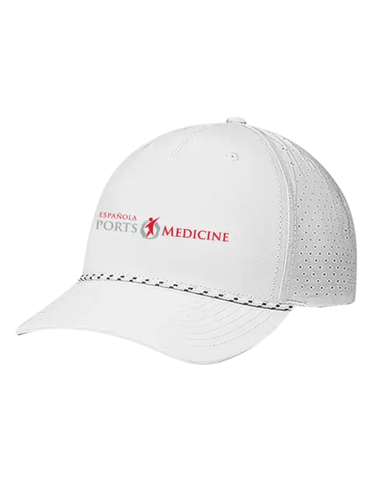 Richardson Laser Perf Performance White/White-Black Rope Cap w/Espanola Logo