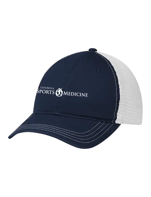 Richardson 111 Garment Washed Trucker Cap Navy w/White Mesh w/Espanola Logo