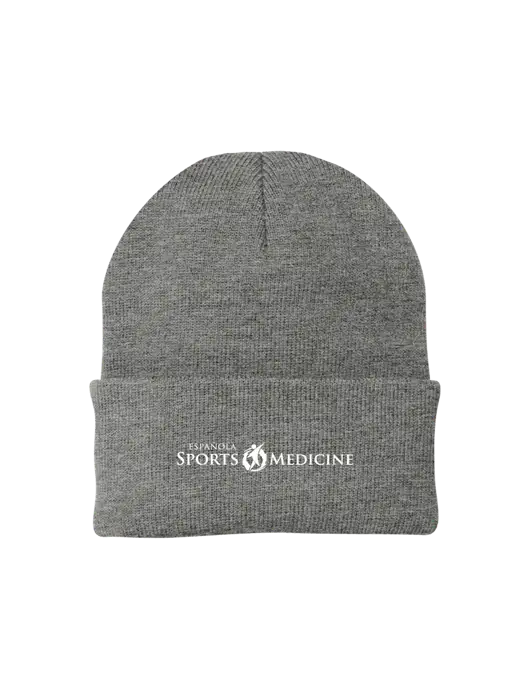 Medium Grey Heather Knit Cap w/Espanola Logo