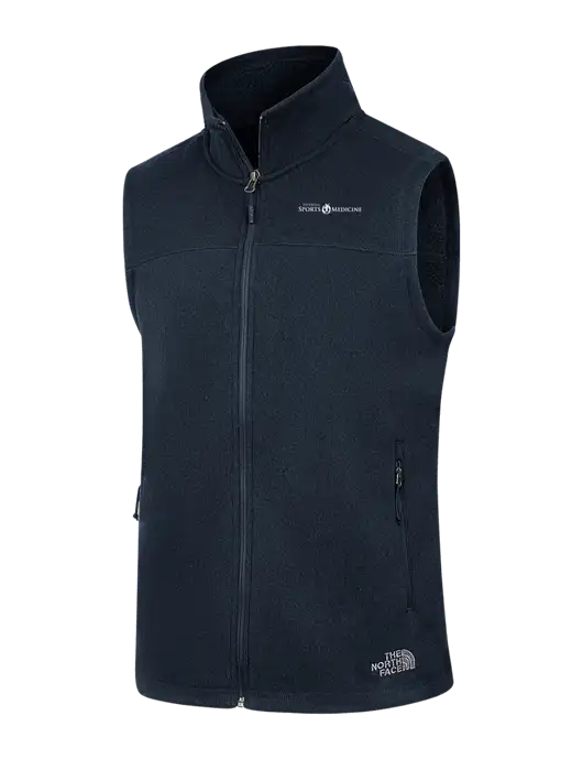 North Face Navy Heather Sweater Fleece Vest w/Espanola Logo