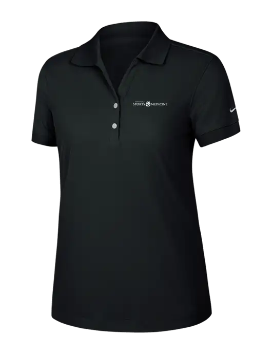 Nike Womens Dri-FIT Classic Black Polo w/Espanola Logo
