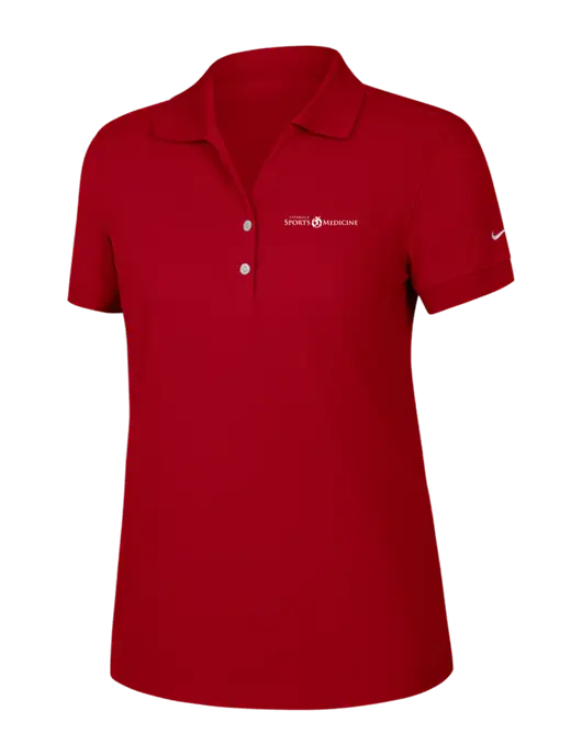 Nike Womens Dri-FIT Classic Red Polo w/Espanola Logo