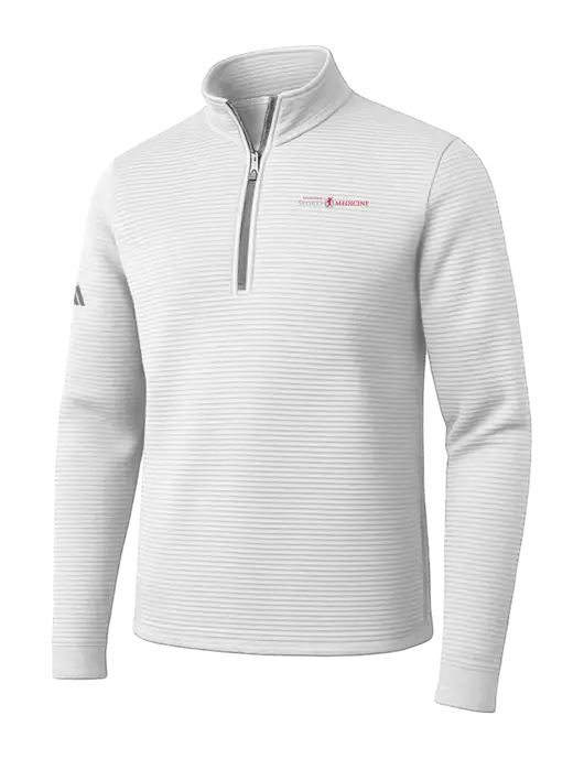 Adidas White Spacer Quarter-Zip Pullover w/Espanola Logo