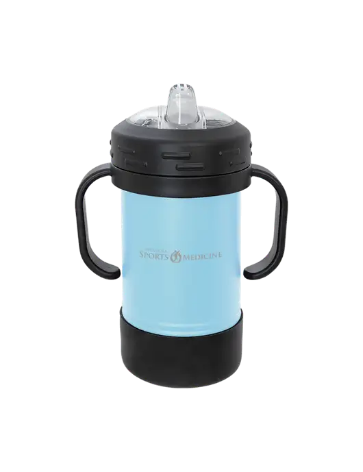 Polar Camel 10 oz Powder Coated Light Blue Sippy Cup w/Espanola Logo