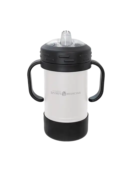 Polar Camel 10 oz Powder Coated White Sippy Cup w/Espanola Logo
