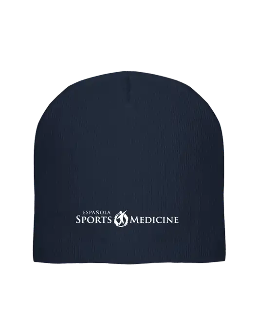 Solid Navy Element Knit Beanie w/Espanola Logo