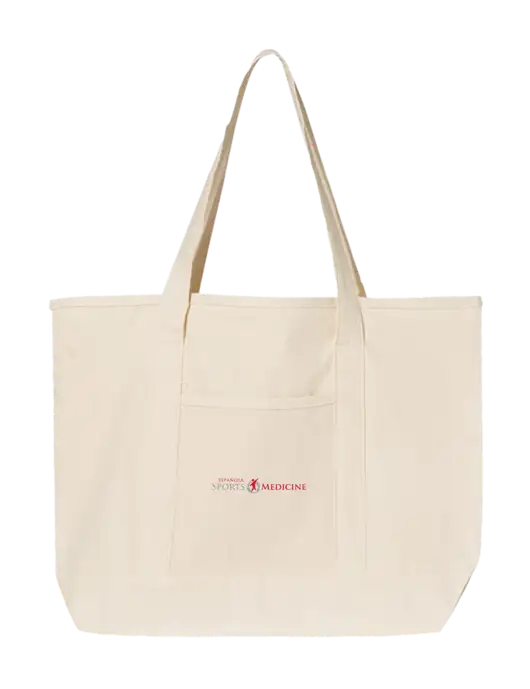 Natural Large Canvas Deluxe Tote w/Espanola Logo