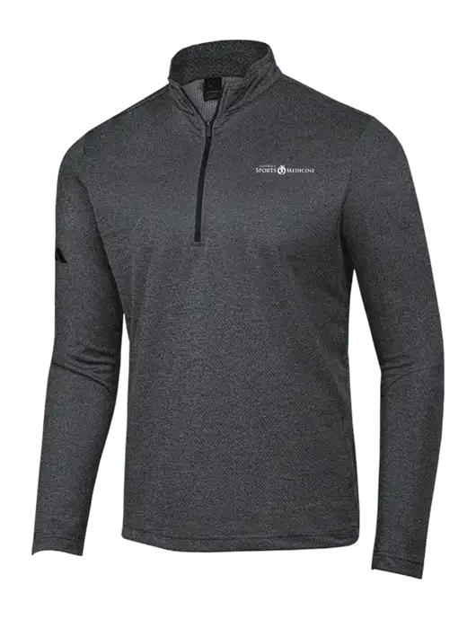 Adidas Black Melange Space Dyed Quarter-Zip Pullover w/Espanola Logo
