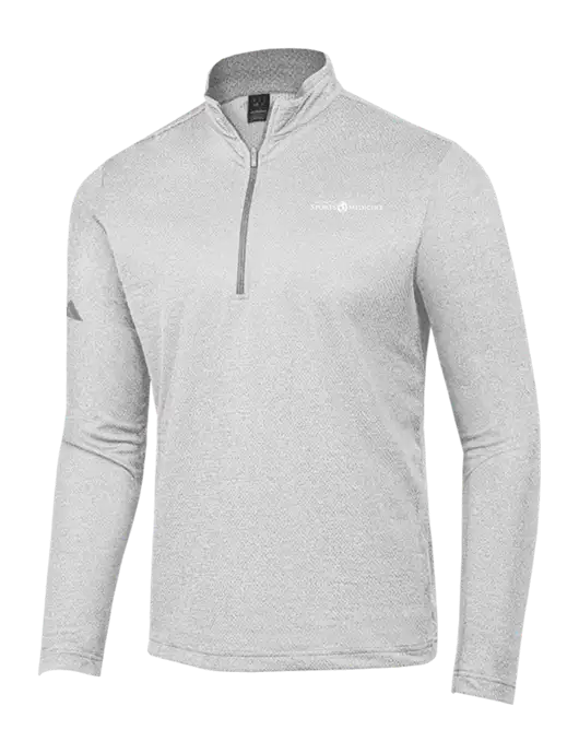 Adidas Light Grey Heather Space Dyed Quarter-Zip Pullover w/Espanola Logo