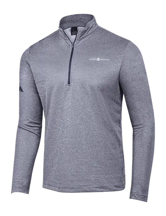 Adidas Navy Melange Space Dyed Quarter-Zip Pullover w/Espanola Logo