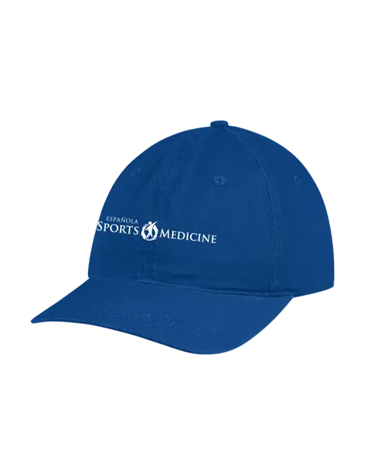 Garment Washed Unstructured Twill Royal Cap w/Espanola Logo
