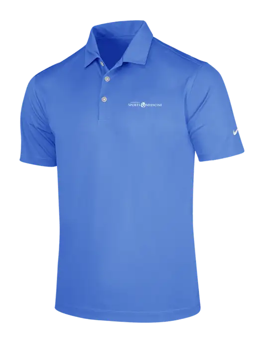 NIKE Light Royal Blue Dri-Fit Vertical Mesh Polo w/Espanola Logo
