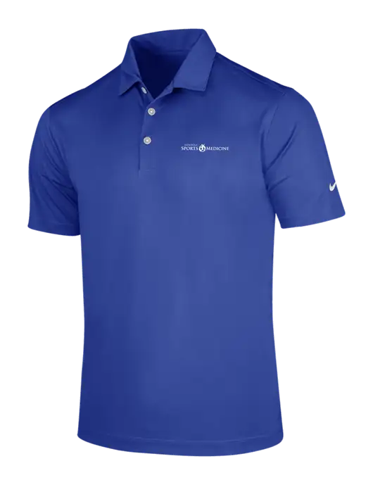 NIKE Dark Royal Dri-Fit Vertical Mesh Polo w/Espanola Logo