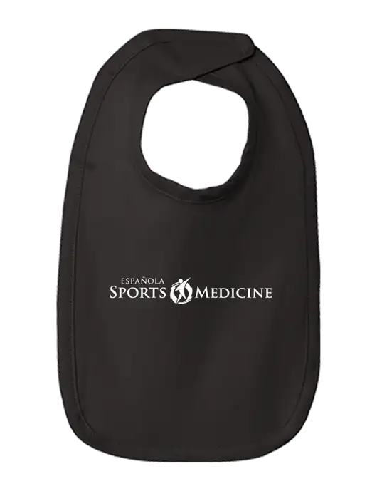 Rabbit Skins Black Infant Premium Jersey Bib w/Espanola Logo
