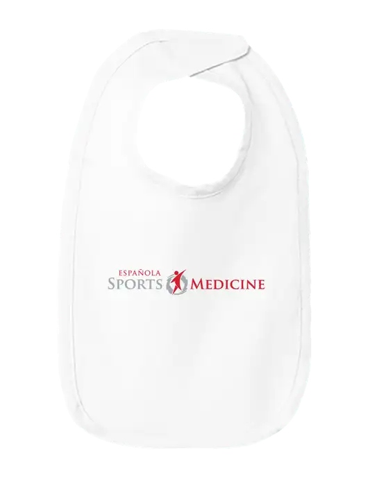 Rabbit Skins White Infant Premium Jersey Bib w/Espanola Logo