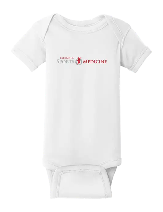 Rabbit Skins White Infant Short Sleeve Baby Rib Bodysuit w/Espanola Logo