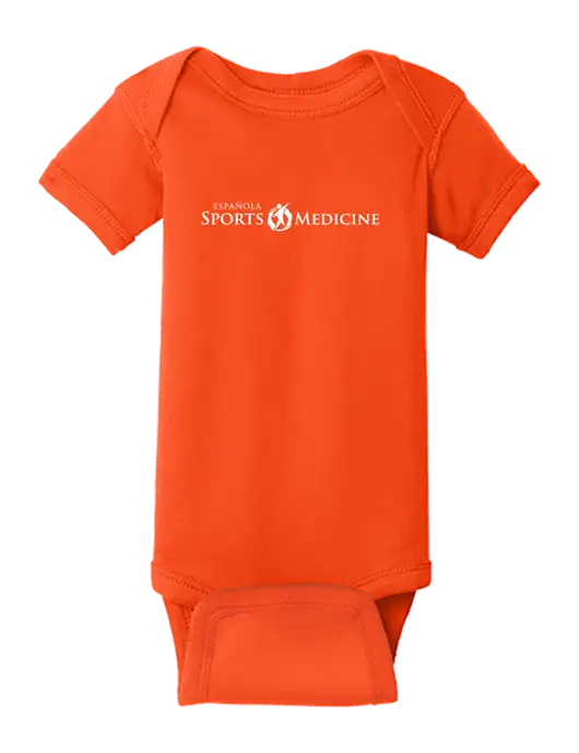 Rabbit Skins Orange Infant Short Sleeve Baby Rib Bodysuit w/Espanola Logo
