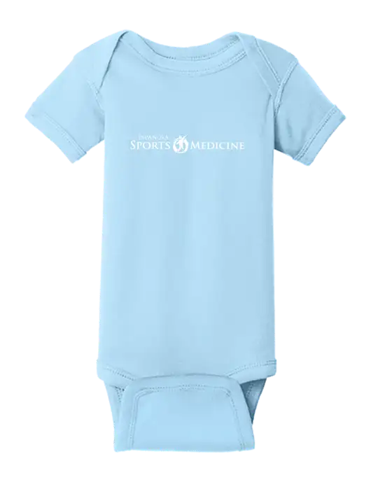 Rabbit Skins Light Blue Infant Short Sleeve Baby Rib Bodysuit w/Espanola Logo