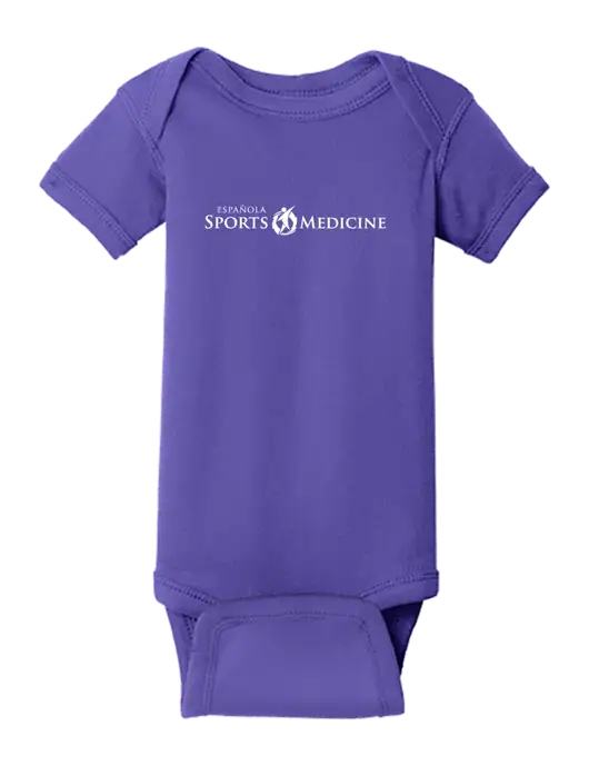 Rabbit Skins Purple Infant Short Sleeve Baby Rib Bodysuit w/Espanola Logo