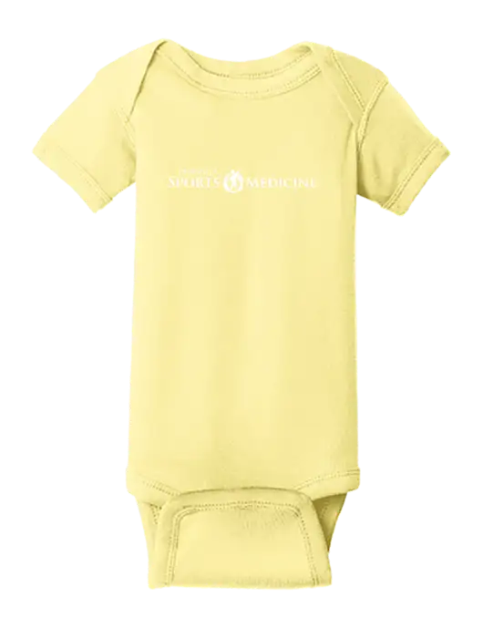 Rabbit Skins Banana Infant Short Sleeve Baby Rib Bodysuit w/Espanola Logo