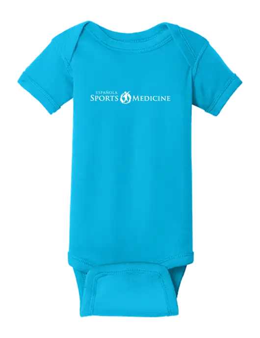 Rabbit Skins Turquoise Infant Short Sleeve Baby Rib Bodysuit w/Espanola Logo