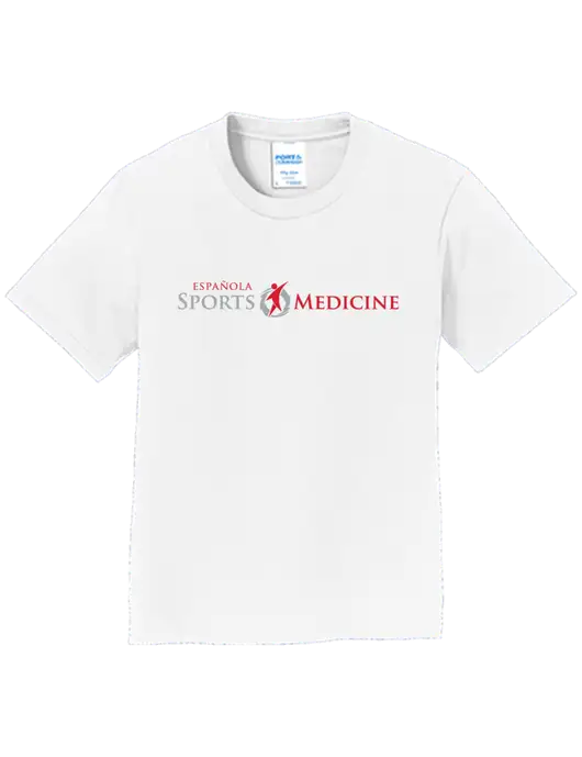 Youth Ring Spun White 4.5 oz T-Shirt w/Espanola Logo