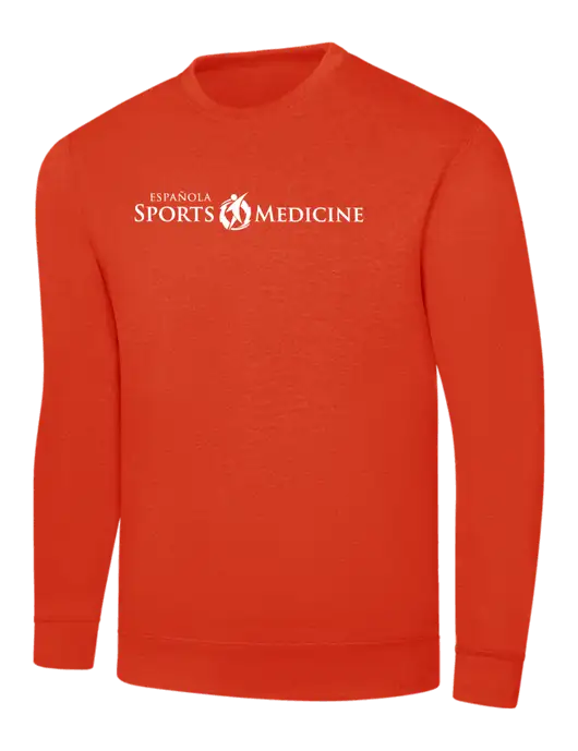 Orange 7.8 oz Ring Spun Crew Sweatshirt w/Espanola Logo