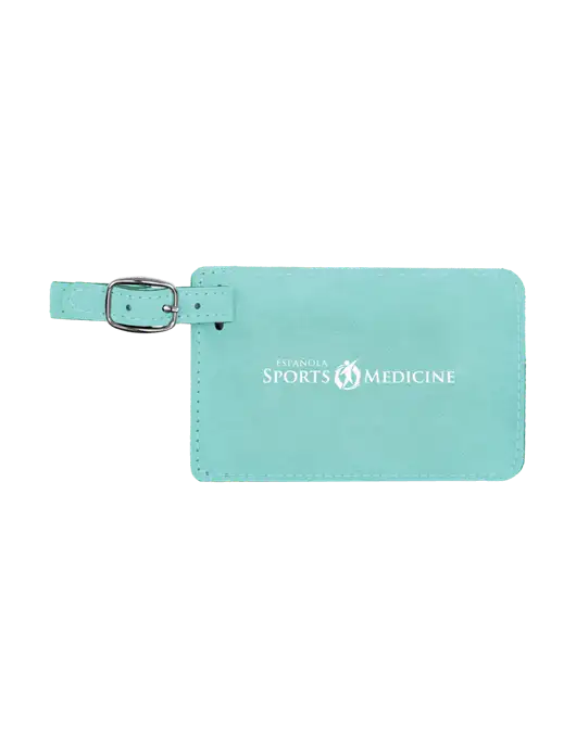 Seafoam Leatherette Luggage Tag w/Espanola Logo
