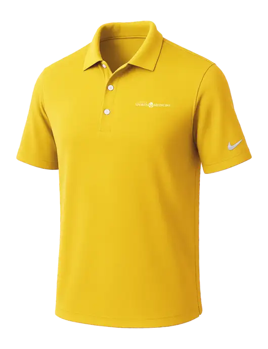 NIKE Yellow Gold Dri-Fit Micro Pique 2.0 Polo
 w/Espanola Logo
