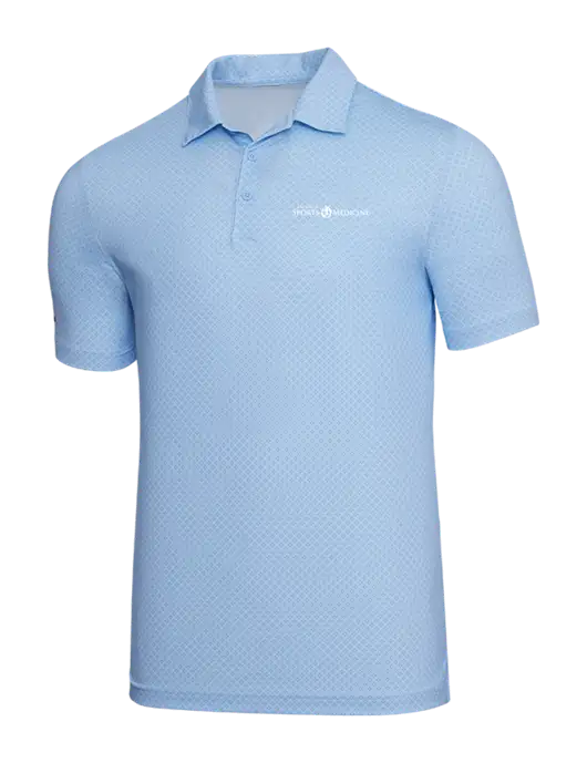 Adidas Light Blue Diamond Dot Print Polo w/Espanola Logo