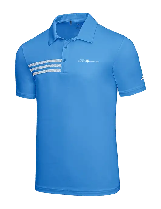 Adidas Carolina Blue 3 Stripes Chest Polo w/Espanola Logo