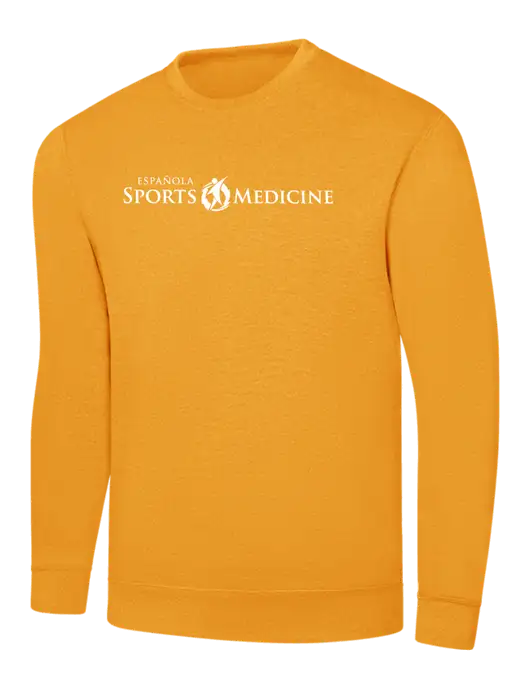 Gold 7.8 oz Ring Spun Crew Sweatshirt
 w/Espanola Logo