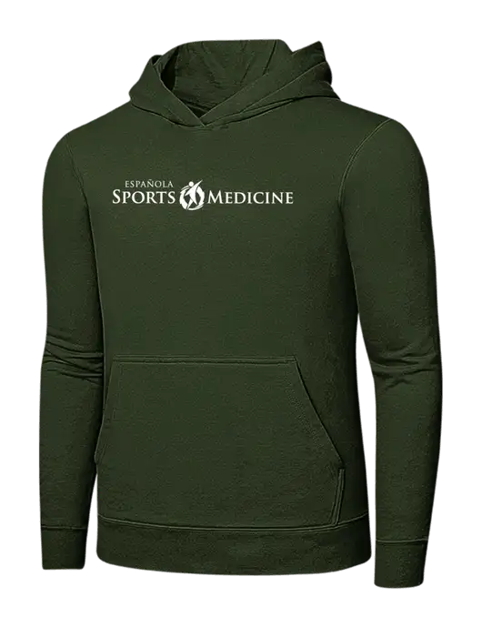 Very Dark Olive 7.8 oz Ring Spun Hooded Sweatshirt w/Espanola Logo