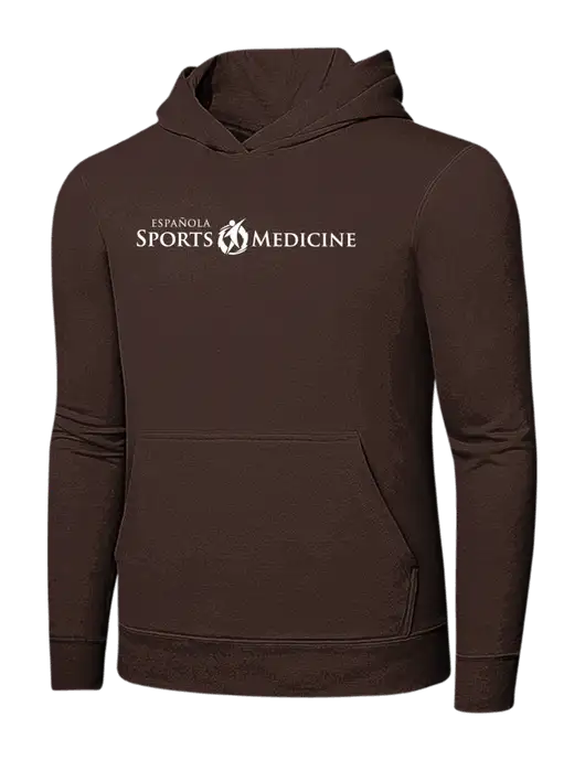 Dark Chocolate Brown 7.8 oz Ring Spun Hooded Sweatshirt w/Espanola Logo