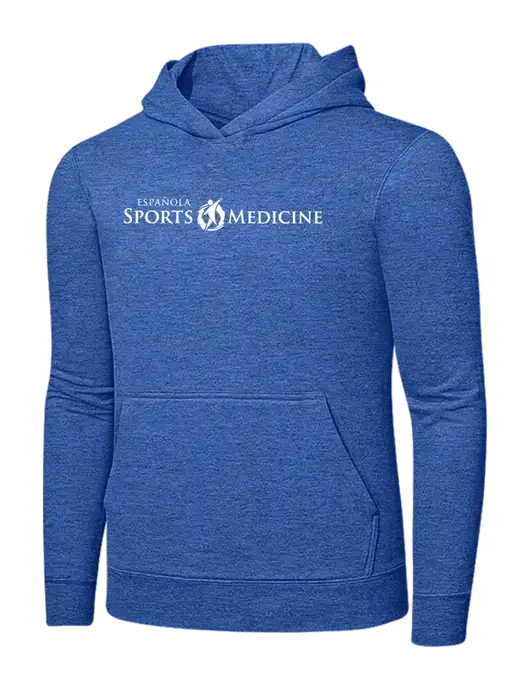 Heather Royal 7.8. oz Ring Spun Hooded Sweatshirt w/Espanola Logo