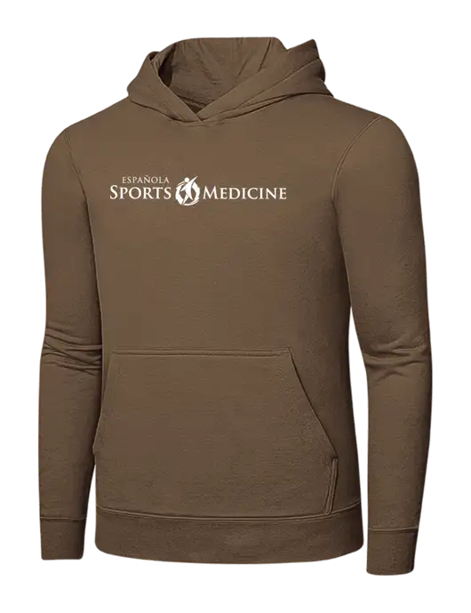 Medium Brown 7.8 oz Ring Spun Hooded Sweatshirt w/Espanola Logo