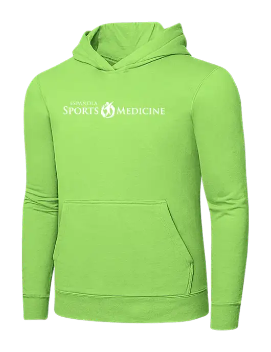 Light Green 7.8. oz Ring Spun Hooded Sweatshirt w/Espanola Logo