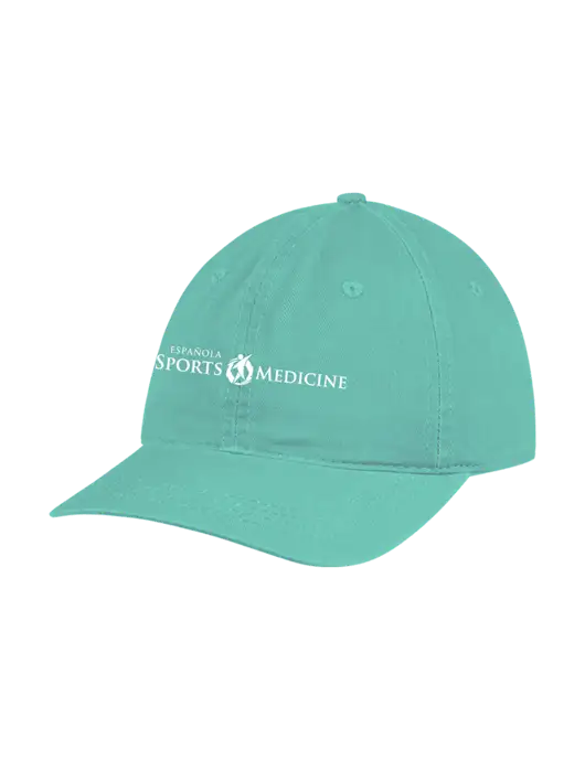 Garment Washed Unstructured Twill Very Light Teal Cap w/Espanola Logo