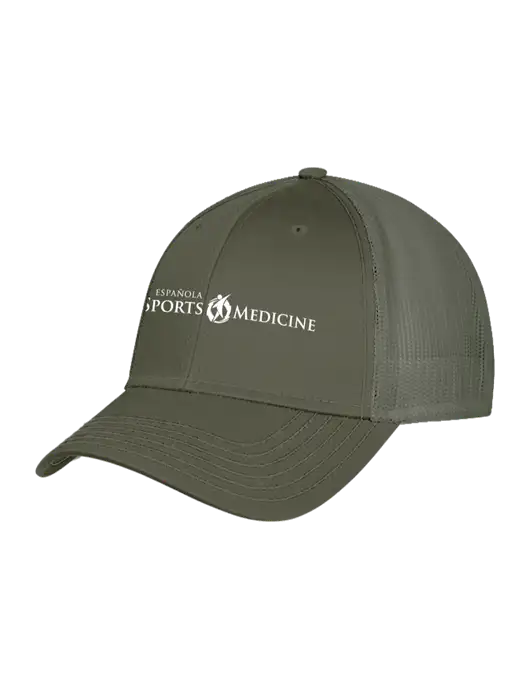 Olive Green Mesh Trucker Cap Snap Back w/Espanola Logo