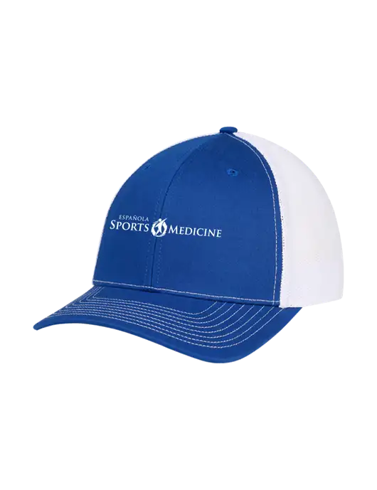 Richardson Adjustable Snapback Original 112 Trucker Cap Royal w/White Mesh w/Espanola Logo