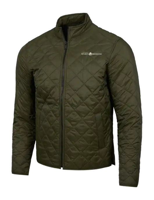 Mercer+Mettle Dark Olive Green Quilted Full-Zip Jacket w/Espanola Logo