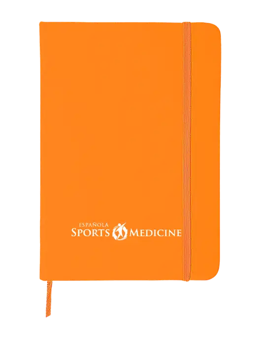 Orange Comfort Touch Bound Journal 5" X 7" w/Espanola Logo