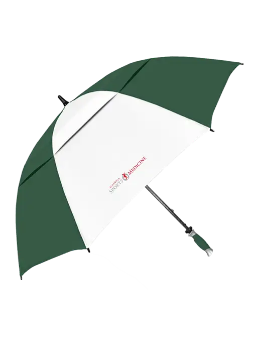 Dark Green/White Vented Typhoon Tamer Golf Umbrella w/Espanola Logo