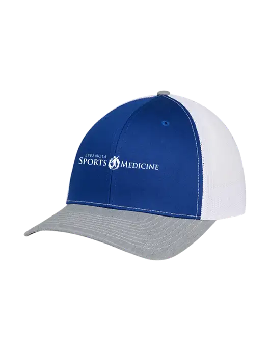Richardson Adjustable Snapback Original 112 Trucker Cap Royal/HeatherGrey/White Mesh w/Espanola Logo