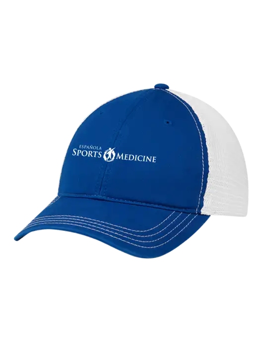 Richardson 111 Garment Washed Trucker Cap Royal w/White Mesh w/Espanola Logo