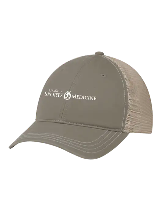 Richardson 111 Garment Washed Trucker Cap Medium Taupe w/Tan Mesh w/Espanola Logo