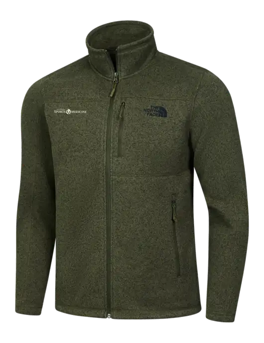 North Face Olive Heather Sweater Fleece Jacket w/Espanola Logo